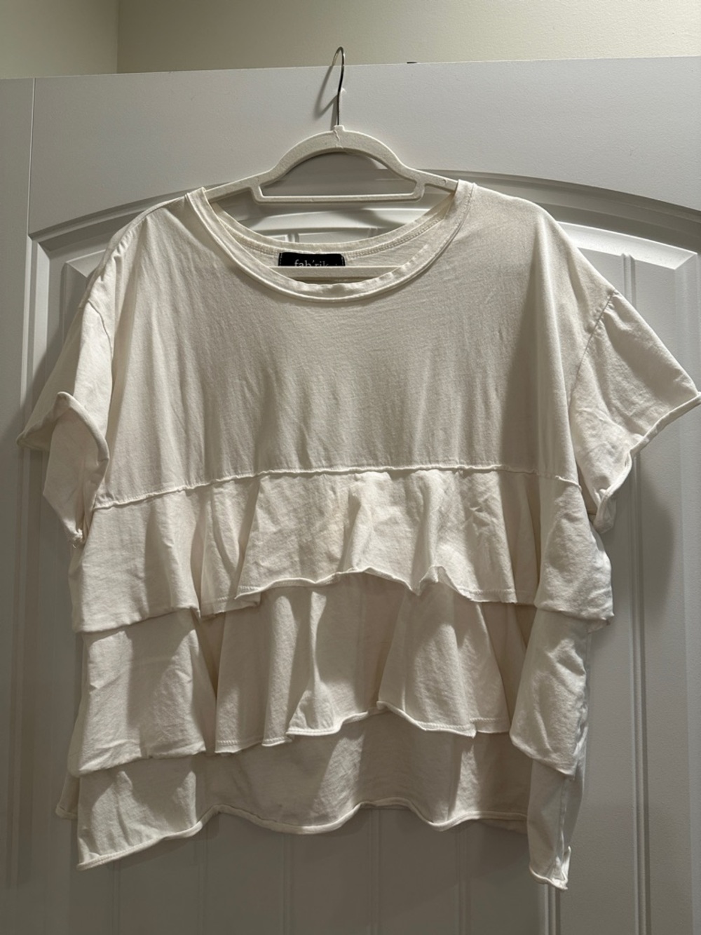 Fabrik Tiered Ruffle Short Sleeve Top